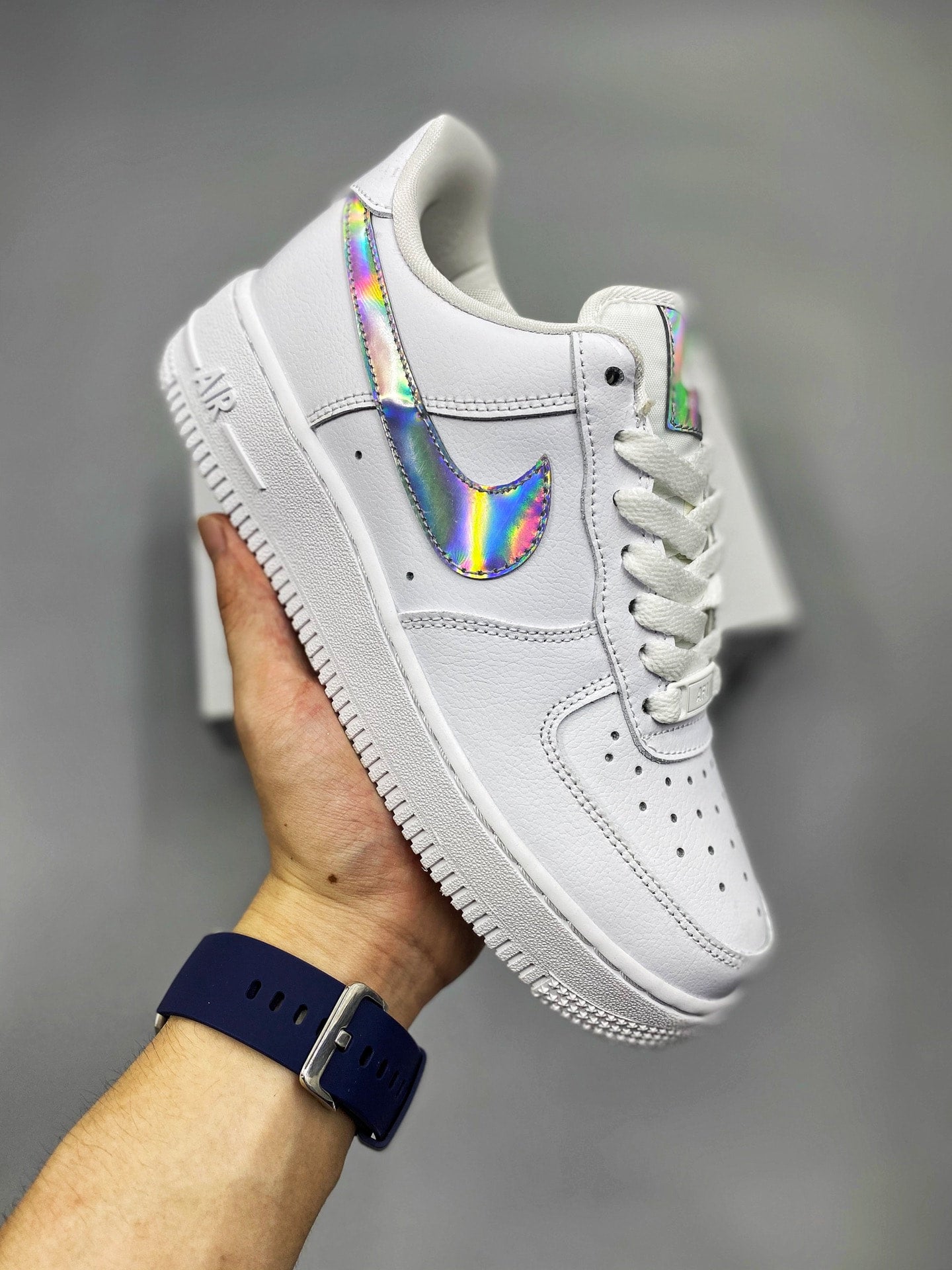 Air Force 1 Low Iridescent Swoosh CJ1646 100 woolbbys