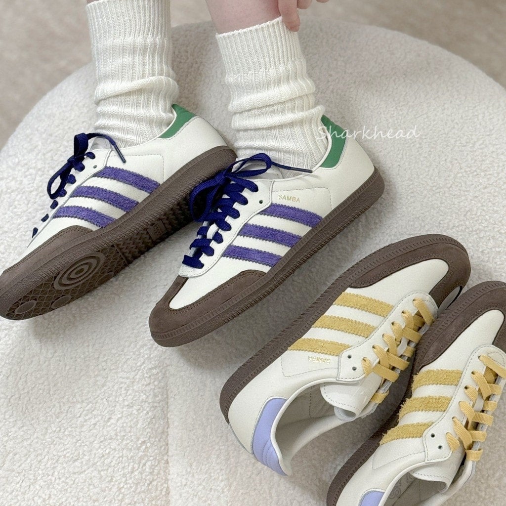 adidas Samba OG Off White Collegiate Purple ID8349