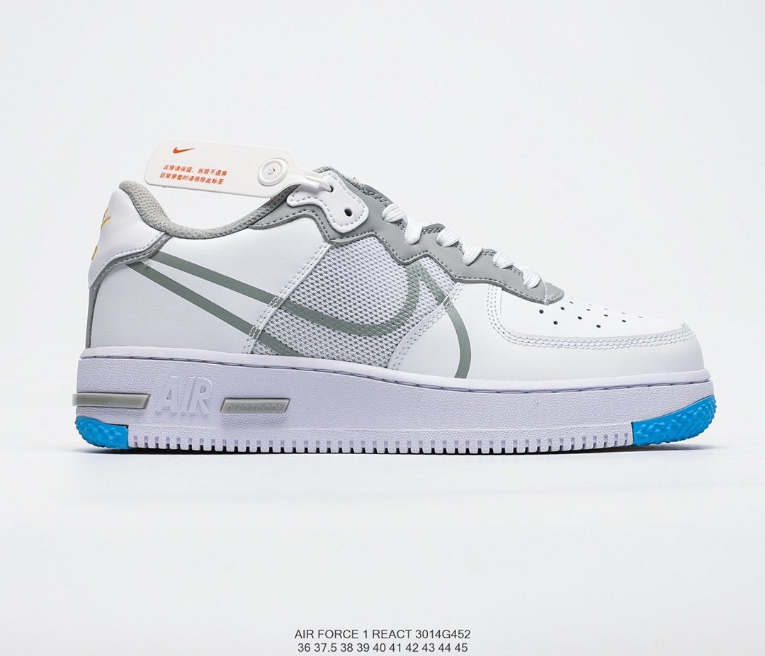 nike air force one react white