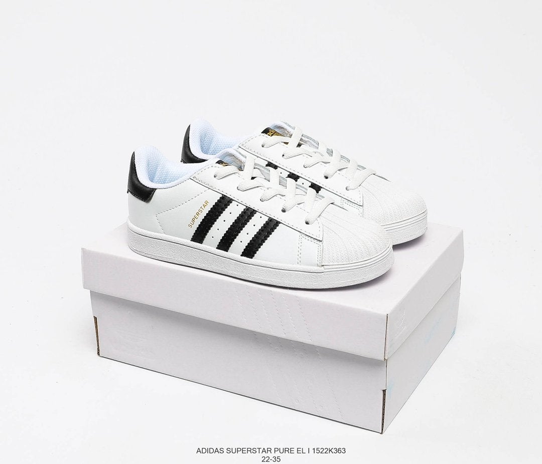 Adidas superstar outlet black white 35