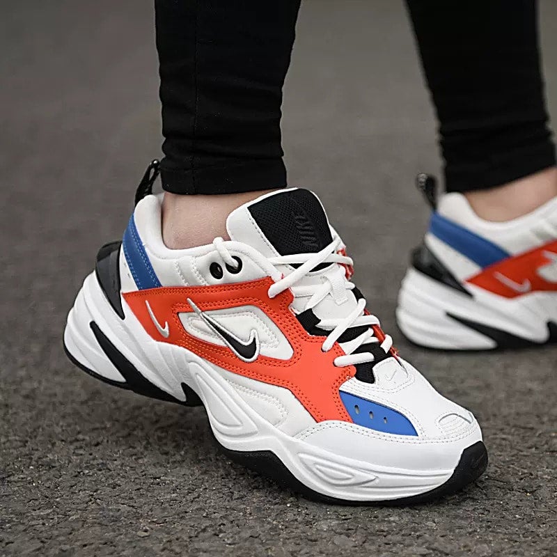 Nike M2K Tekno Summit White Team Orange Mountain Blue Black AO3108 101 woolbbys