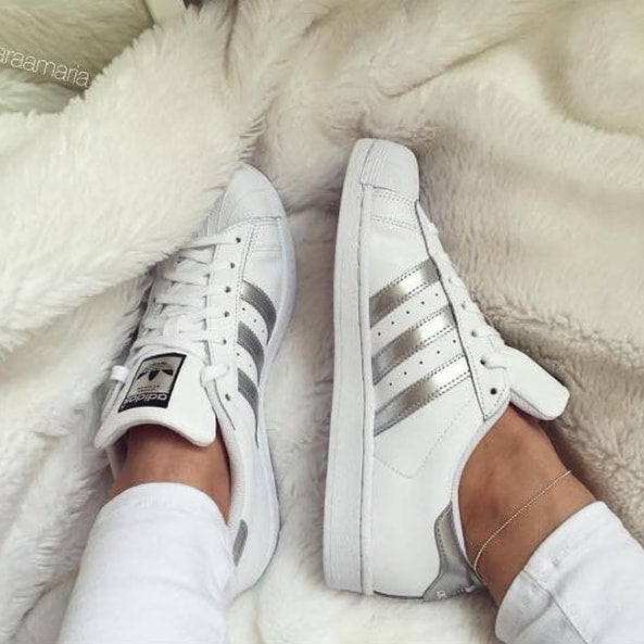 adidas Superstar White Silver Metallic AQ3091 woolbbys