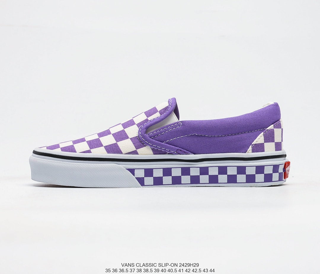 Mauve on sale checkered vans